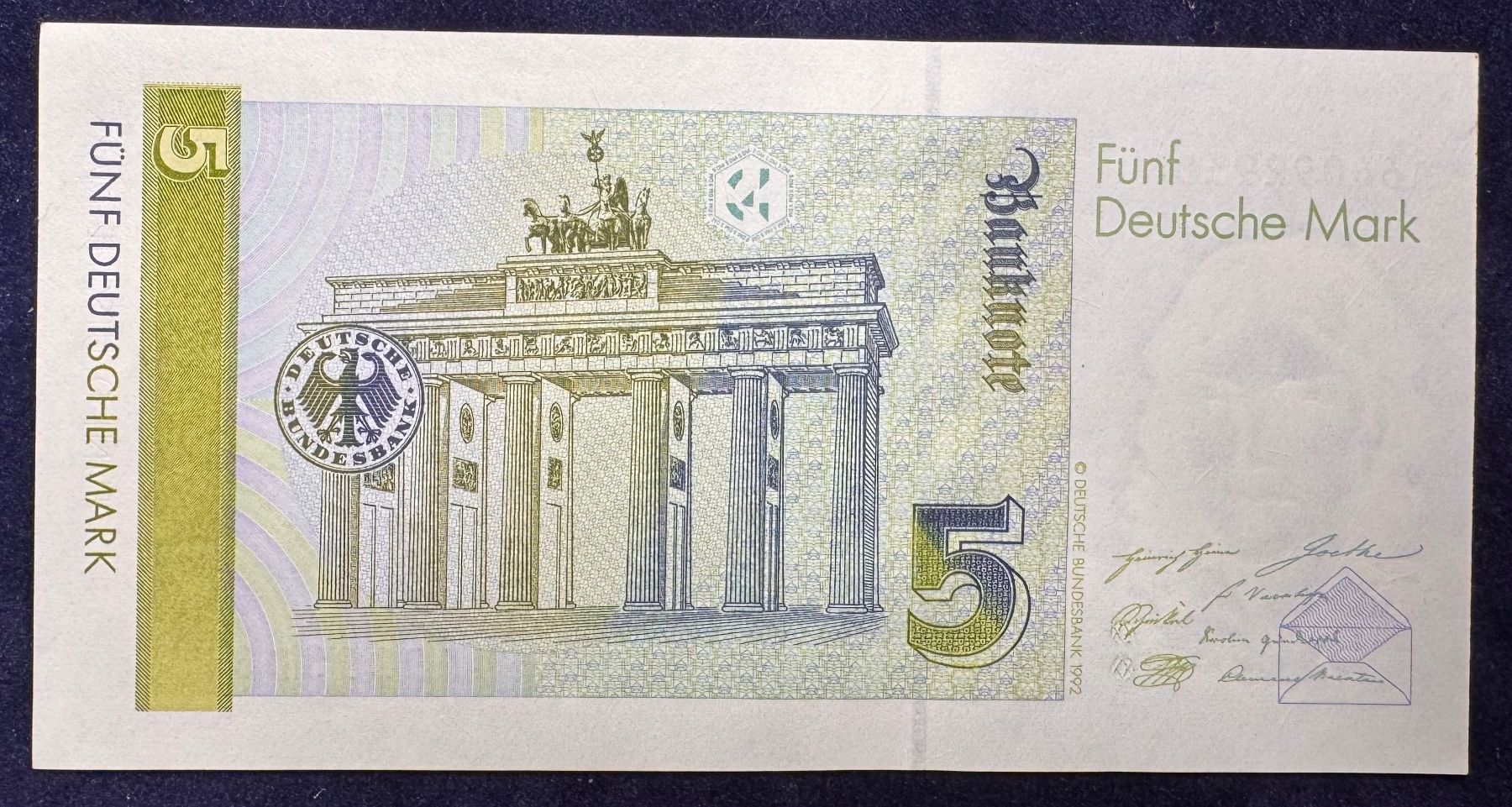 Banknoten: Banknote, 5-Deutsche-Mark 1. August 1991 – Gebraucht aus Andwil SG von Ariisa1234 1