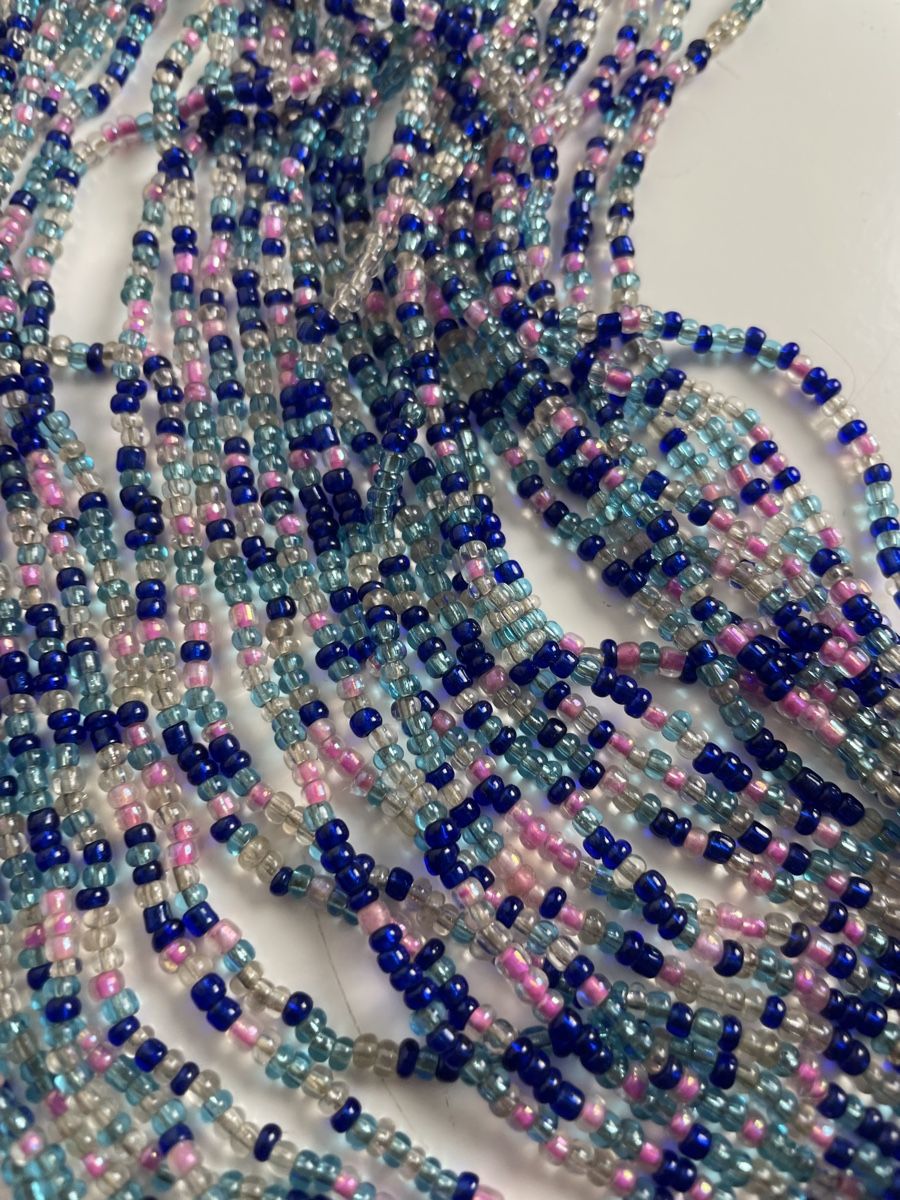 Catenine: Boho Beaded Statement Necklace, Blue – Usato da Knonau venduto da Grapesvintage 2