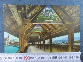 LUZERN KAPELLBRÜCKE ERBAUT 1333 GEL.1937 LU AK