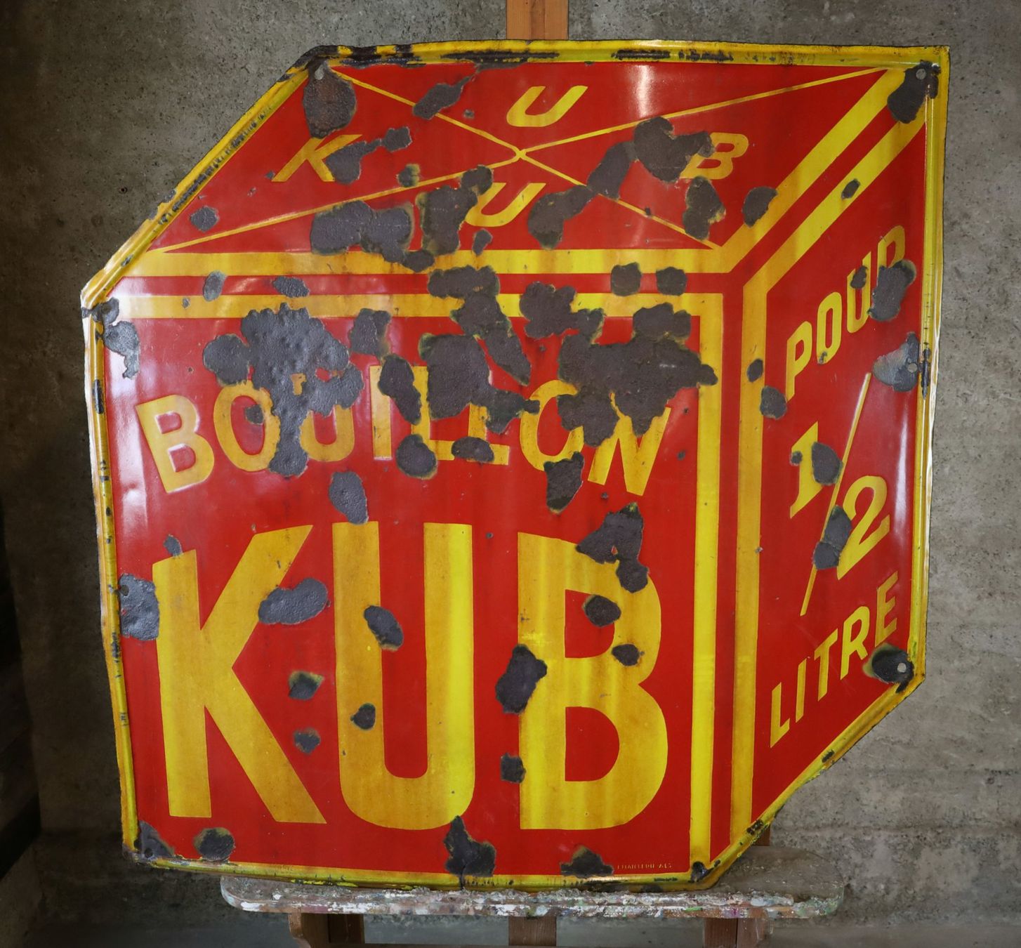 Schilder: XL Emailschild "Bouillon KUB" – Gebraucht aus Birrwil von brandschatz_birrwil 1