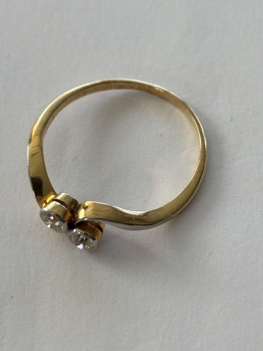 Anelli: Ring Gelbgold / Diamanten 18 Karat – Usato da Langnau am Albis venduto da flusspflege 4