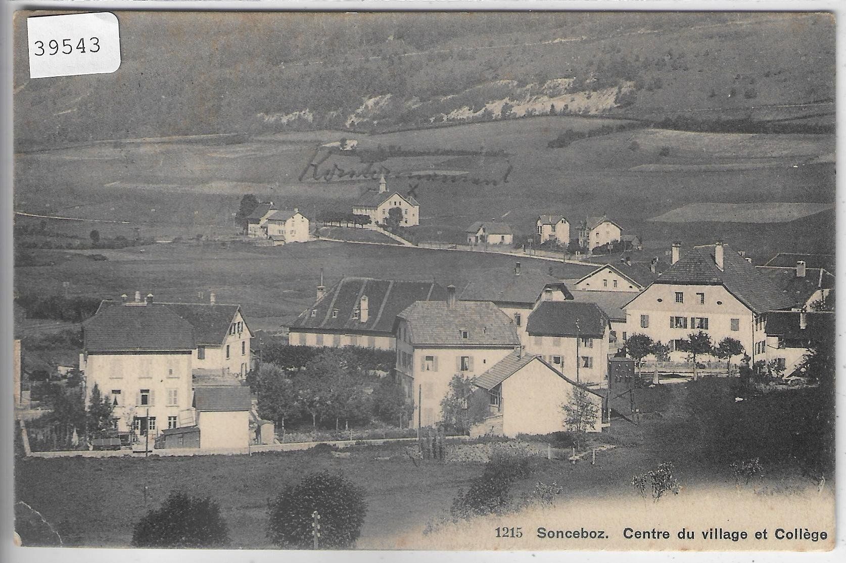 Cartoline postali: Sonceboz - Centre du village et College – Usato da Ettingen venduto da Kartenplanet