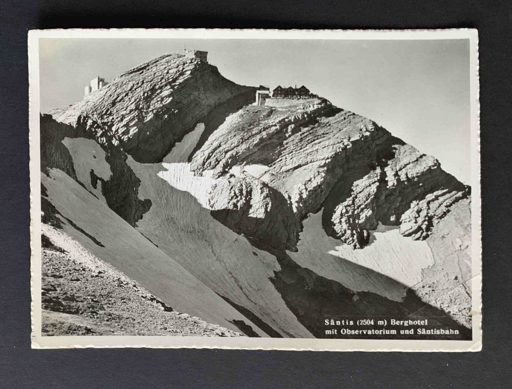 Cartoline postali: AK Säntis Berghotel mit Observatorium & Säntisbahn – Usato da Goldau venduto da artelier1