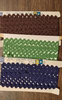 Schlangenlitzen grün dunkelblau braun Baumwolle Vintage