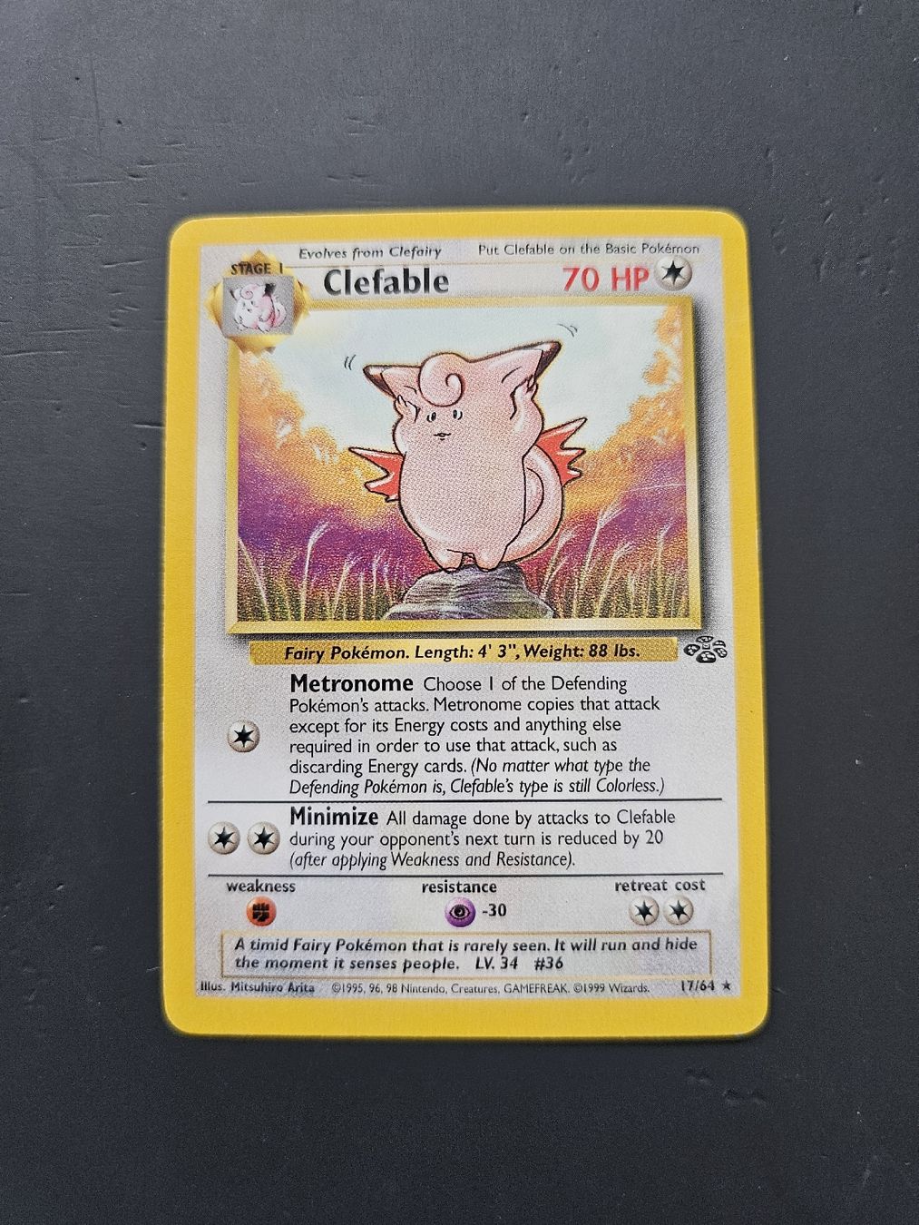 Pokémon Sammelbilder & Trading cards: Pokemon Karte: Clefable Rare Jungle Set EN – Gebraucht aus oberbuchsiten von thug4