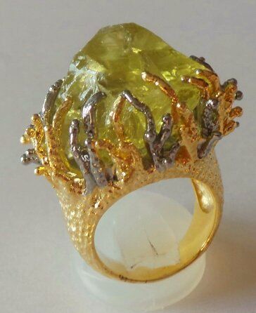 Ringe: Ungescliffener gelb-grüner Edelstein Ring – Neu (gemäss Beschreibung) aus Zürich von adriben 2