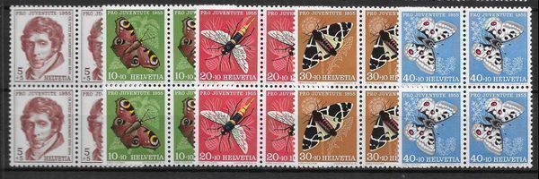 Alle Briefmarken: PJ155 - Pro Juventute 1955 bloc4 ** – Gebraucht aus Trélex von Phil_Albert