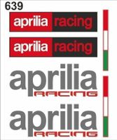Aprilia Racing Aufkleber Sticker 6teilig (Art. 639)