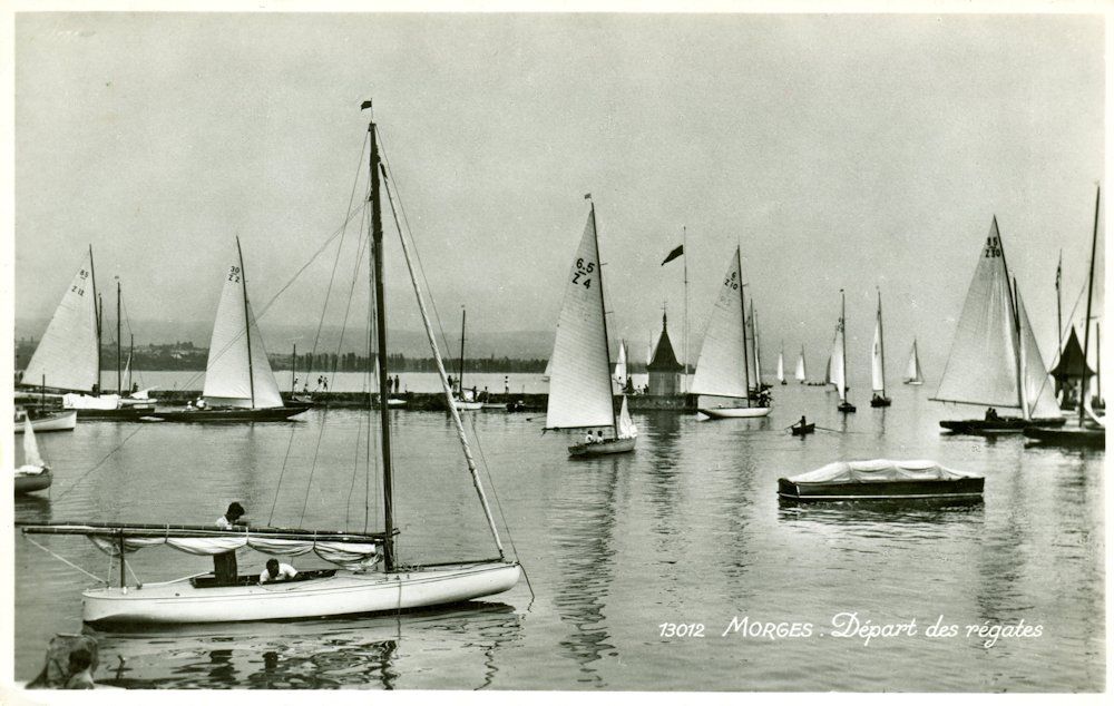 Cartoline postali: Morges - Départ des régates – Usato da Chavornay venduto da SupraSenna