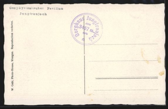 Cartes postales: Jungfraujoch, Geophysikalischer Pavillon – D'occasion à Berlin par bartko-reher 1