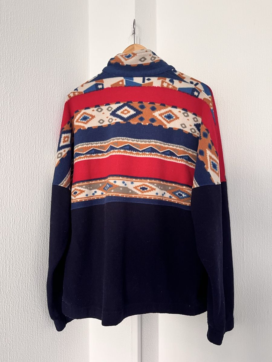 Pullover & Sweatshirts: Vintage Sergio Tacchini Fleece Jacket Patterned Size L  – Gebraucht aus Lausanne von Danash 4