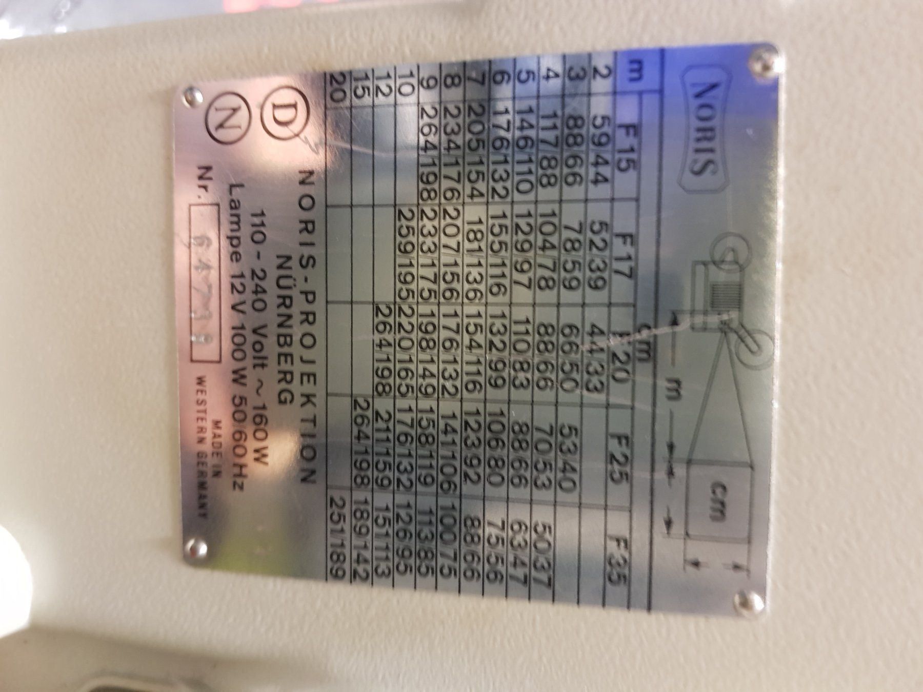 Proiettori: Spur 8 Projektor /Synchroner von Noris – Difettoso da Dachsen venduto da Topparts1 6