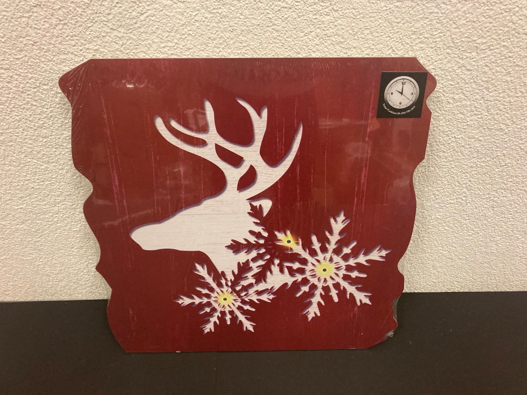Tutte le decorazioni: LED Holzbild mit Timerfunktion, ca. 40 x 40 cm – Nuovo e nell'imballaggio originale da Neuenhof venduto da jorogo