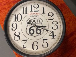 Wanduhr - Route 66 - Vintage - Durchmesser ca. 50 cm