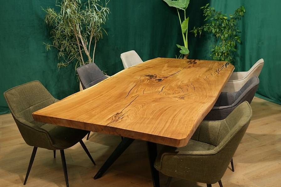 Tables: Eichenesstisch aus 1 Baumscheibe - Einzigartig & Natur pur – D'occasion à Walchwil par Swissdesign_Haag 8