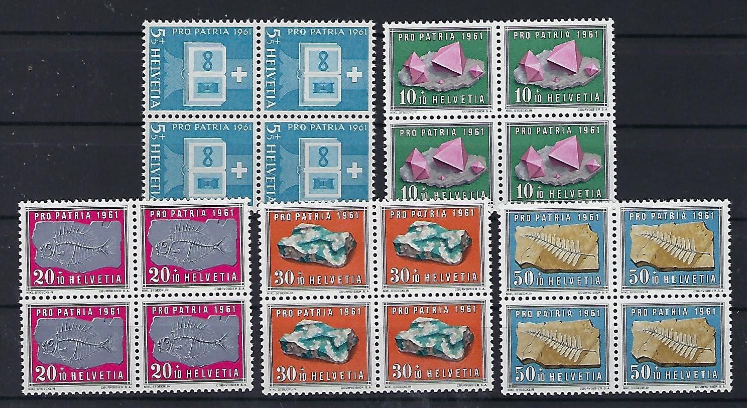 Tutti i francobolli: Pro Patria Viererblocks 1961 postfrisch     15649 – Usato da Lunden venduto da Animus999