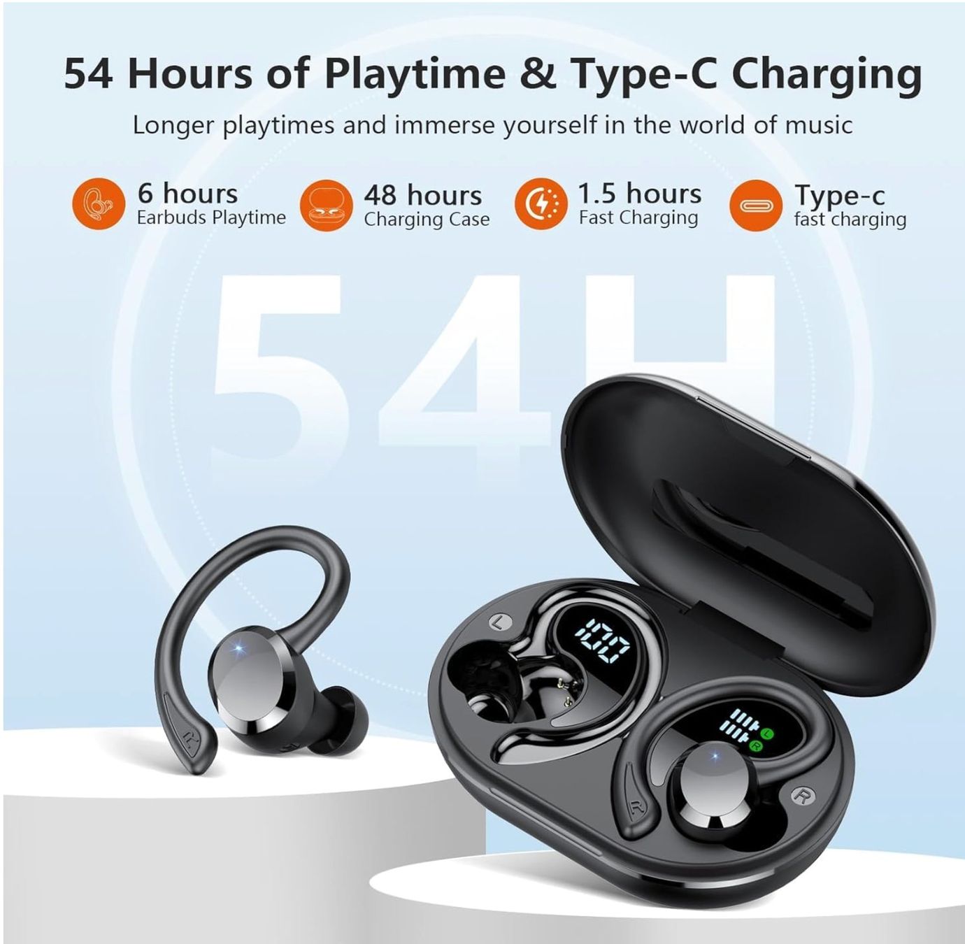 Cuffie: Kopfhörer Sport, Kopfhörer Kabellos Bluetooth 5.4 – Nuovo e nell'imballaggio originale da Mellingen venduto da Samiross 1