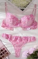 Unterwäsche-Set:BH-String-Tanga-Spitzen-Unterwäsche Grösse S