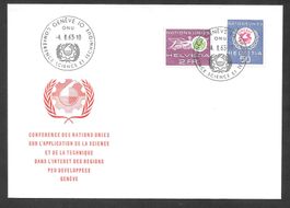 FDC ONU (D VII) Serie 38 - 39 ET Genève 4.2.1963