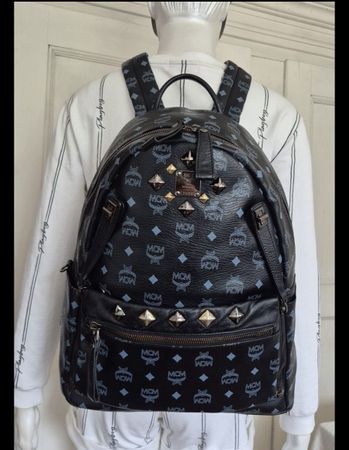 Original MCM Rucksack Mit Nieten
