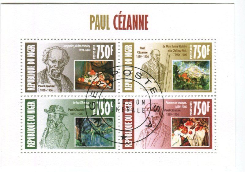 Alle Briefmarken: Block "Malerei. Paul Cézanne". Niger – Neu und originalverpackt aus Basel von Butsch5