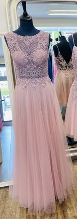 Abendkleid Rosa Grösse 36 NEU Spitzenoberteil Tüllrock 