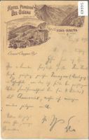 Finhaut - Hotel Pension Bel-Oiseau - Litho Vorläufer 1893
