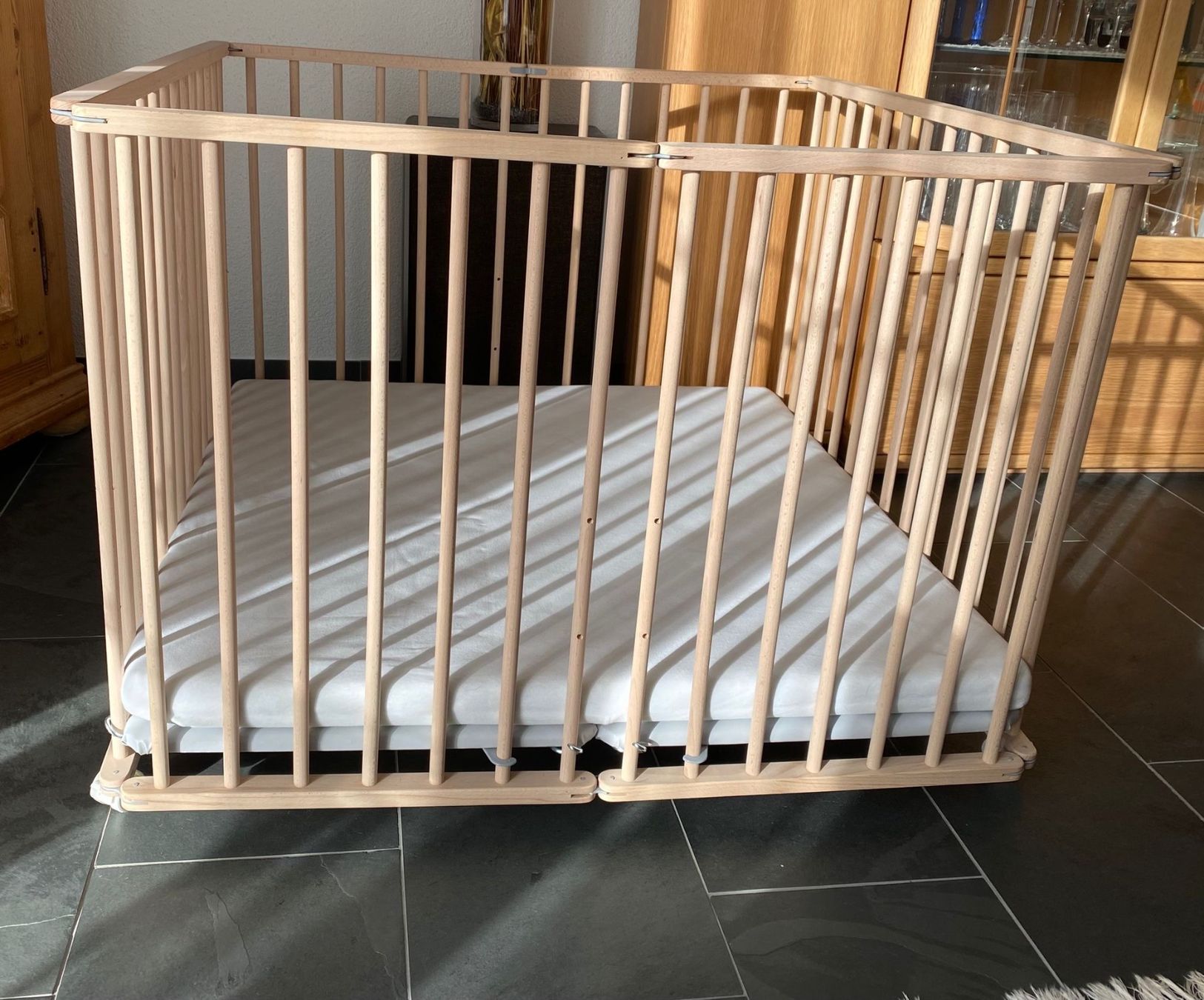 Box & Barriere di sicurezza: Laufgitter Webaby 100x100 cm mit Matratze – Nuovo (secondo la descrizione) da Bendern venduto da preciosa_09 1