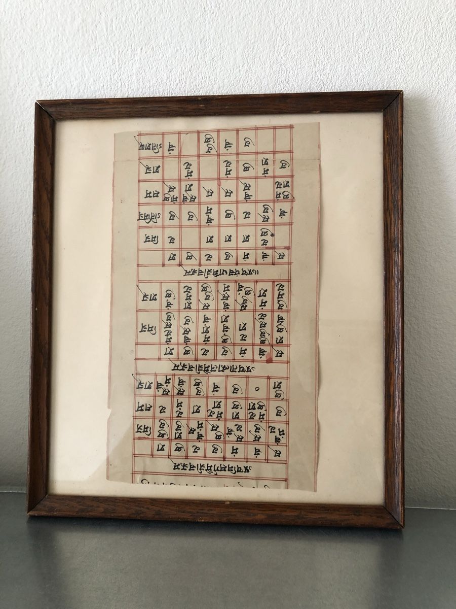 Gemälde: Framed Sanskrit Astrological Chart  – Gebraucht aus Basel von Amechan. 3