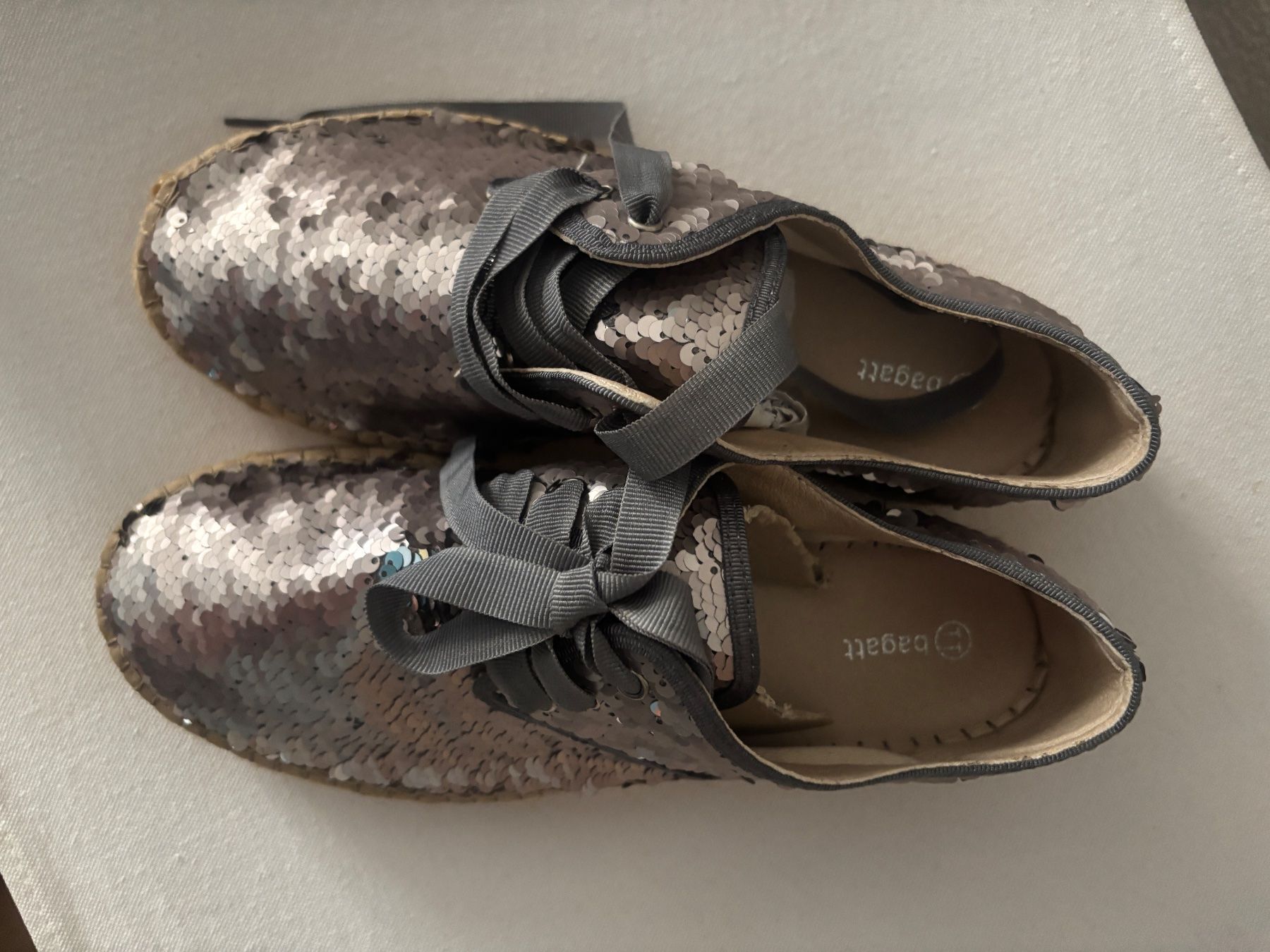 Scarpe da donna: Espadrilles à paillettes gris/rose – Nuovo e nell'imballaggio originale da Genève venduto da bea_f5qp 3
