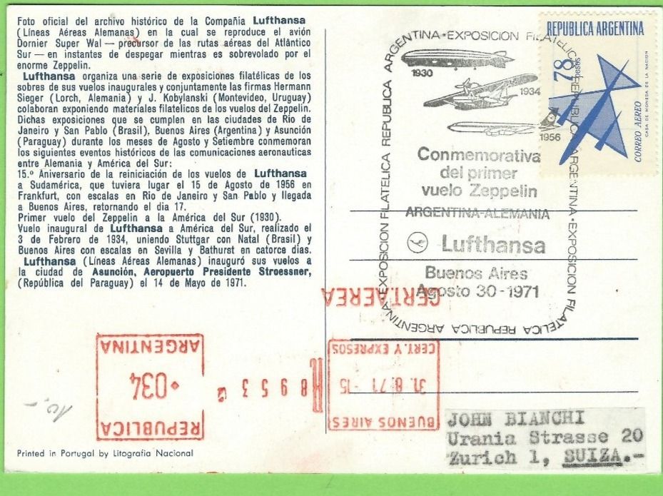 Cartoline postali: Zeppelin – Usato da Zürich venduto da t24_de 1