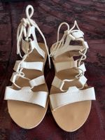 Sandales d'été blanches à lacets, taille 38, neuves