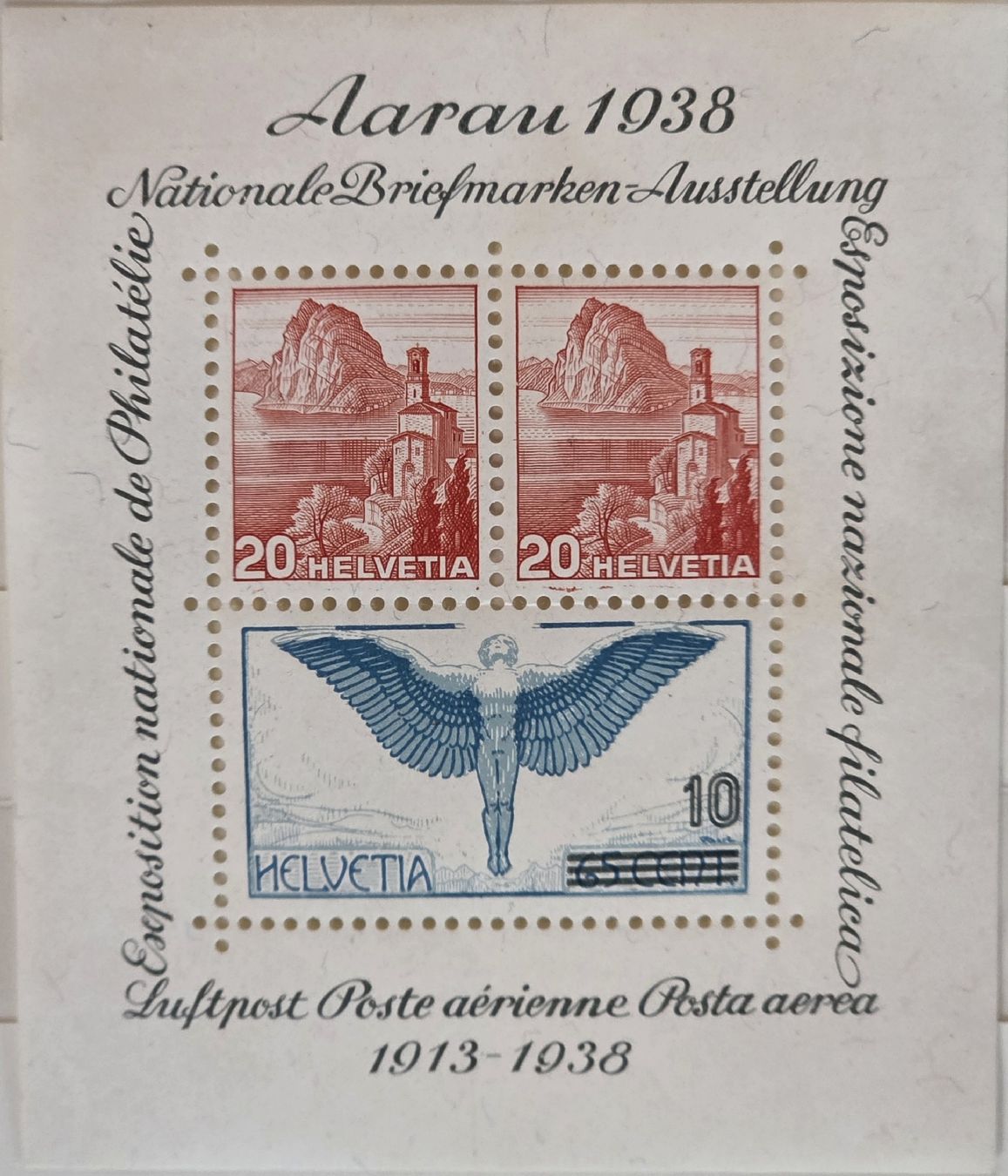 Alle Briefmarken: Schweiz Blocco Luftpost 1938 NEU – Neu (gemäss Beschreibung) aus Rohrbach von lod_m58r