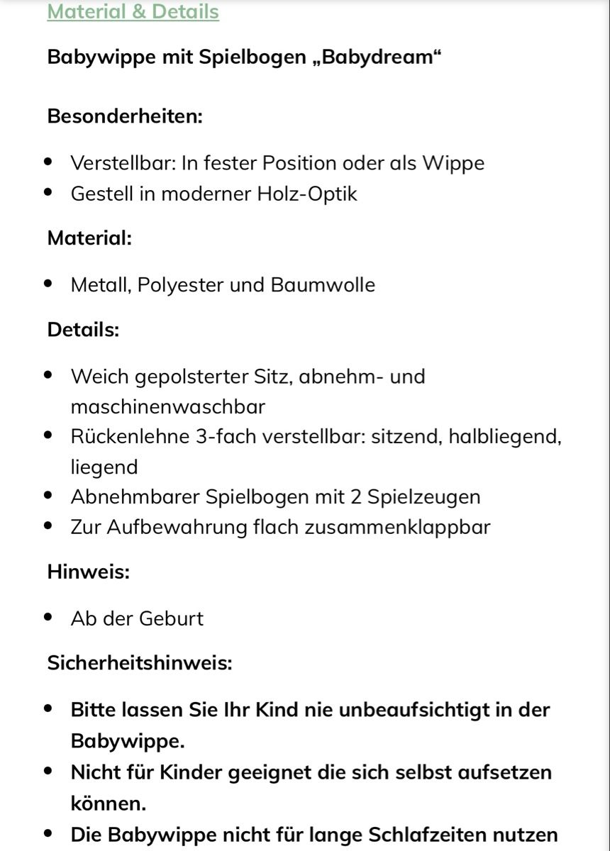 Sdraiette & Sdraiette a dondolo: Babywippe von Vertbaudet – Usato da Luzern venduto da Pacena 3