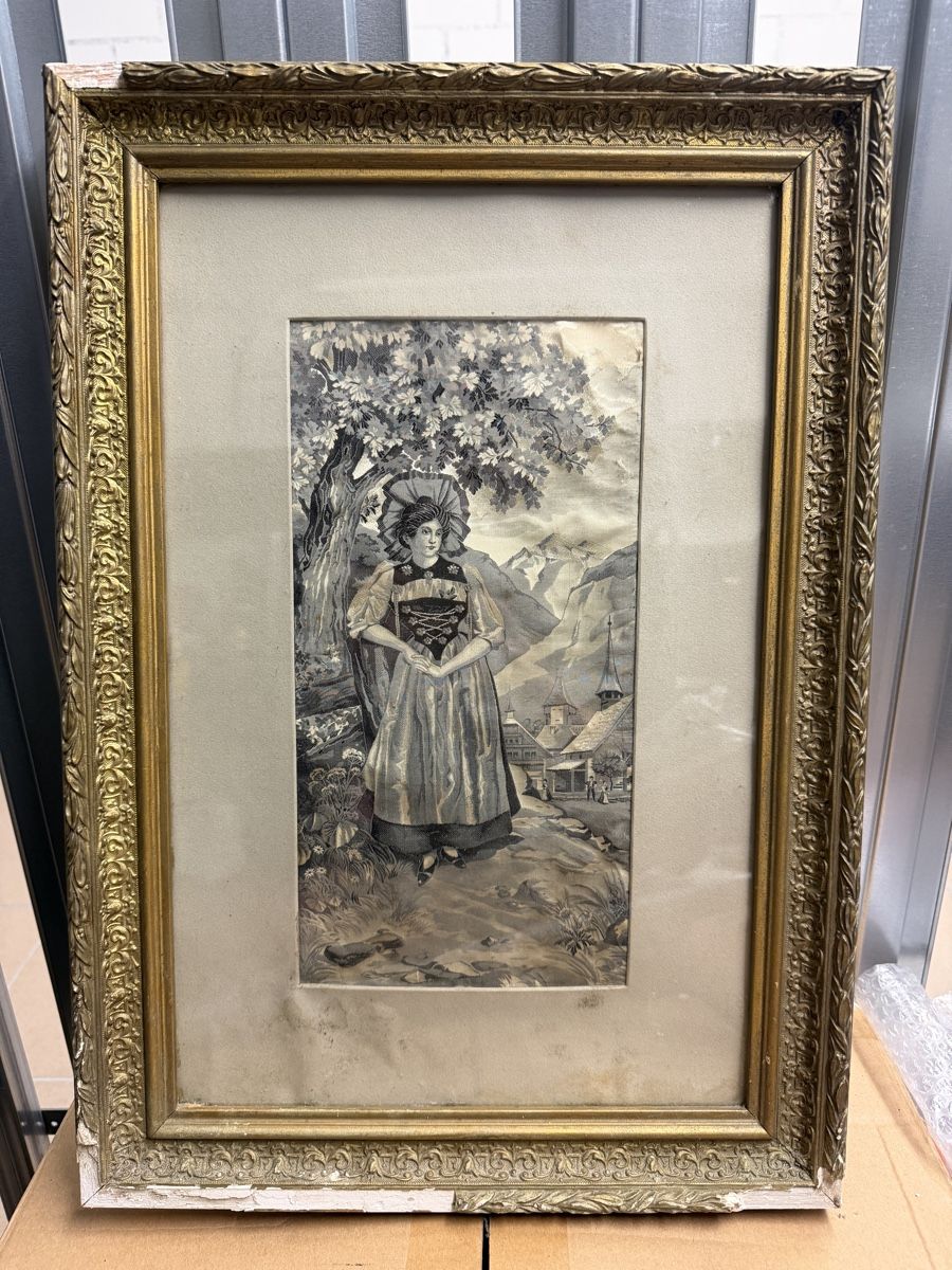 Foto & Immagini: Gerahmtes Bild Schweizer Tracht um 1900 unrestauriert – Usato da Niederuzwil venduto da Zef123