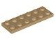 Lego Dark Tan Plate 2 x 6 14 Stück