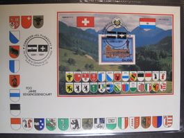 700 Jahre Eidgenossenschaft  Paraguay BL FDC