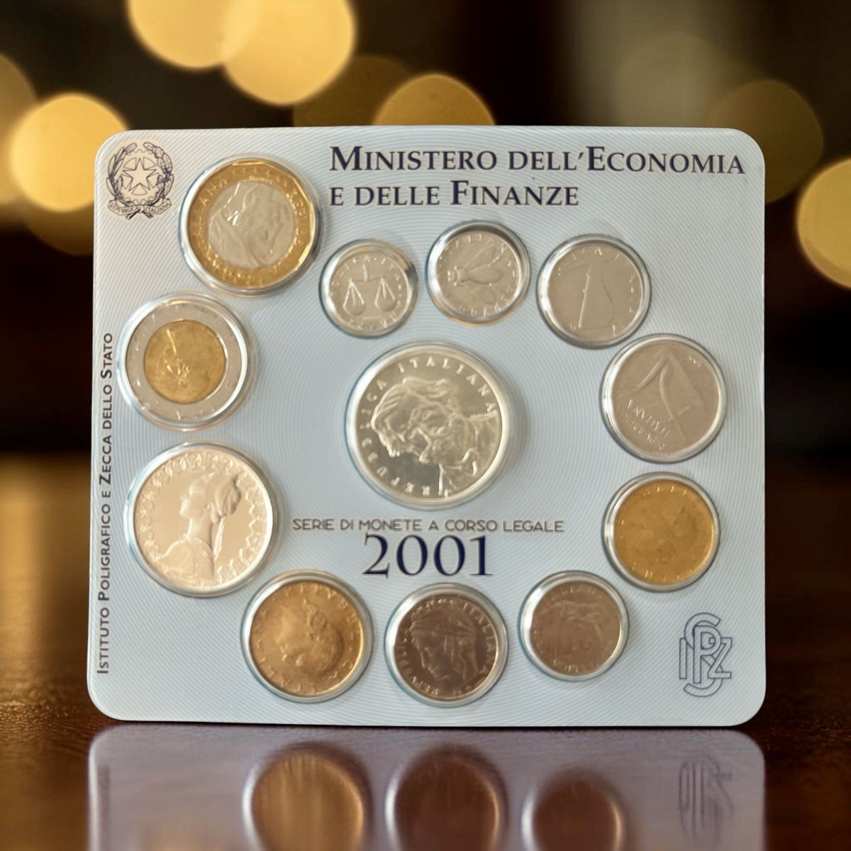 Tutti le monete: Italien Münzsatz 2001 – Nuovo e nell'imballaggio originale da Winterthur venduto da Numismatica-Vitu 1