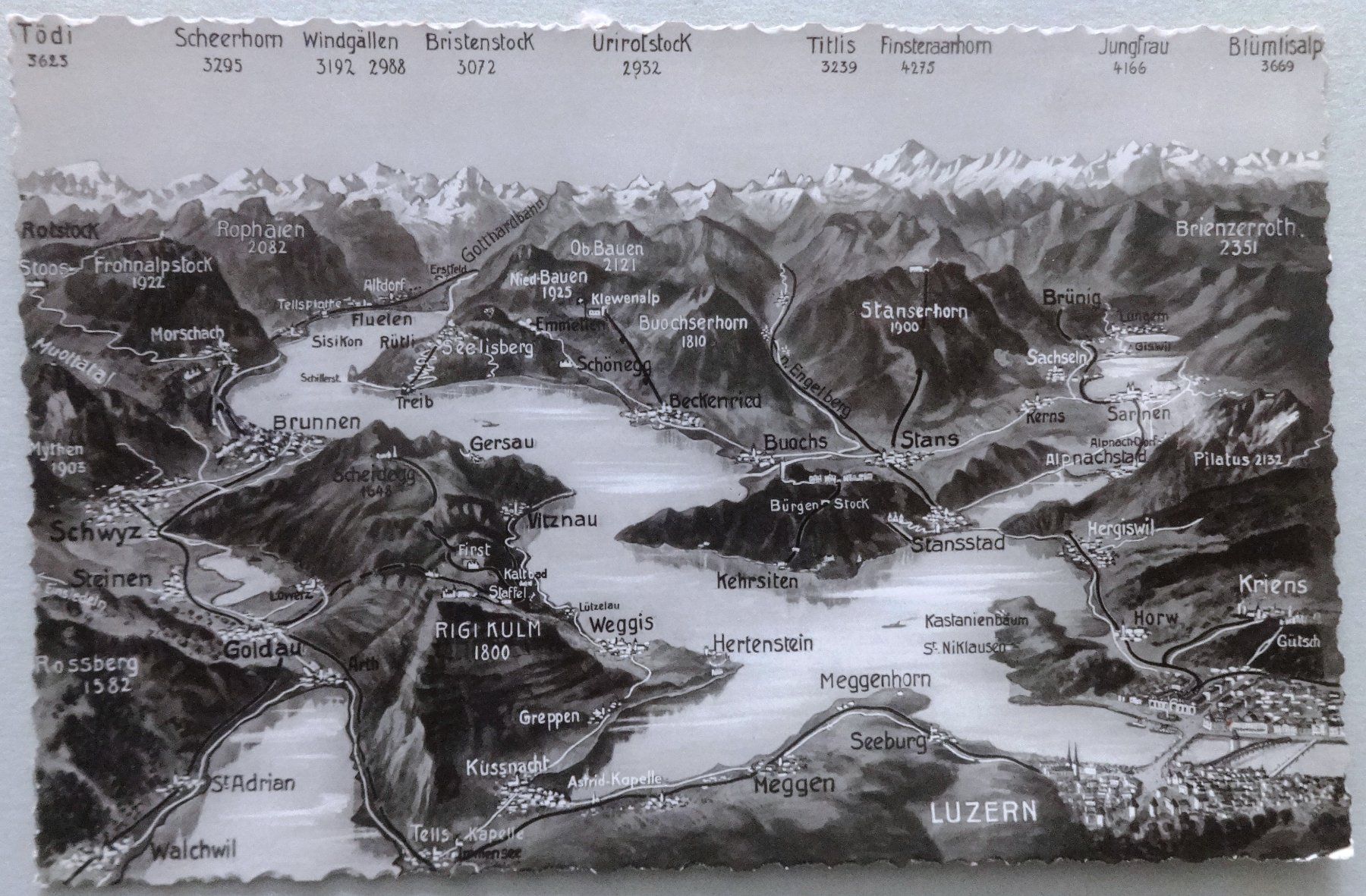 Cartoline postali: Panorama Luzern - Vierwaldstättersee – Usato da Fétigny venduto da Billy2miny