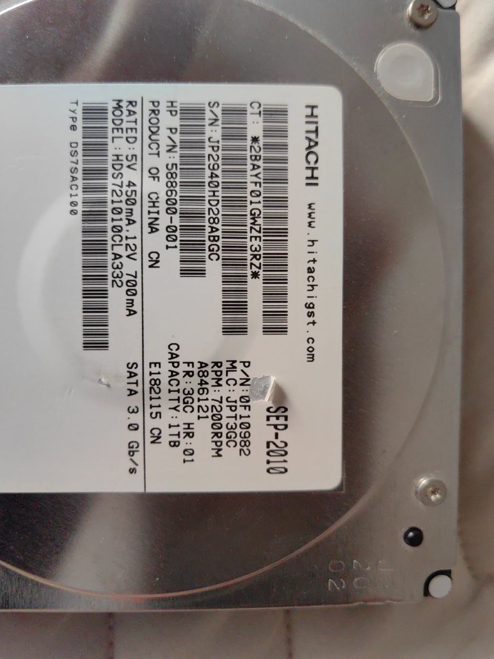 Hitachi Dischi rigidi: HDD HITACHI  1 TB – Usato da Genève venduto da KEV20NF