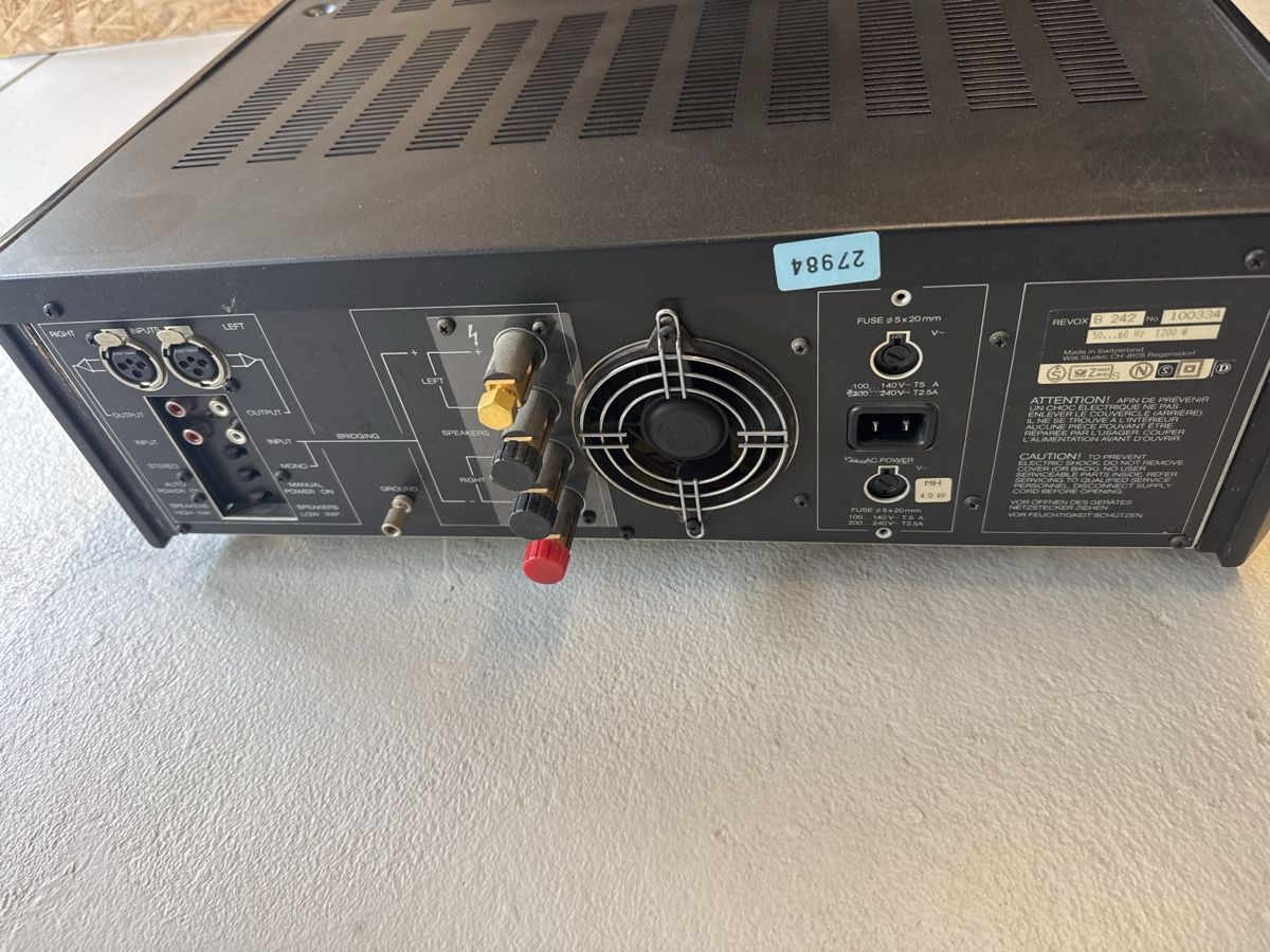 Revox Amplificatori: Revox B242-S Amplifier – Usato da Basel venduto da Tecniteen 1