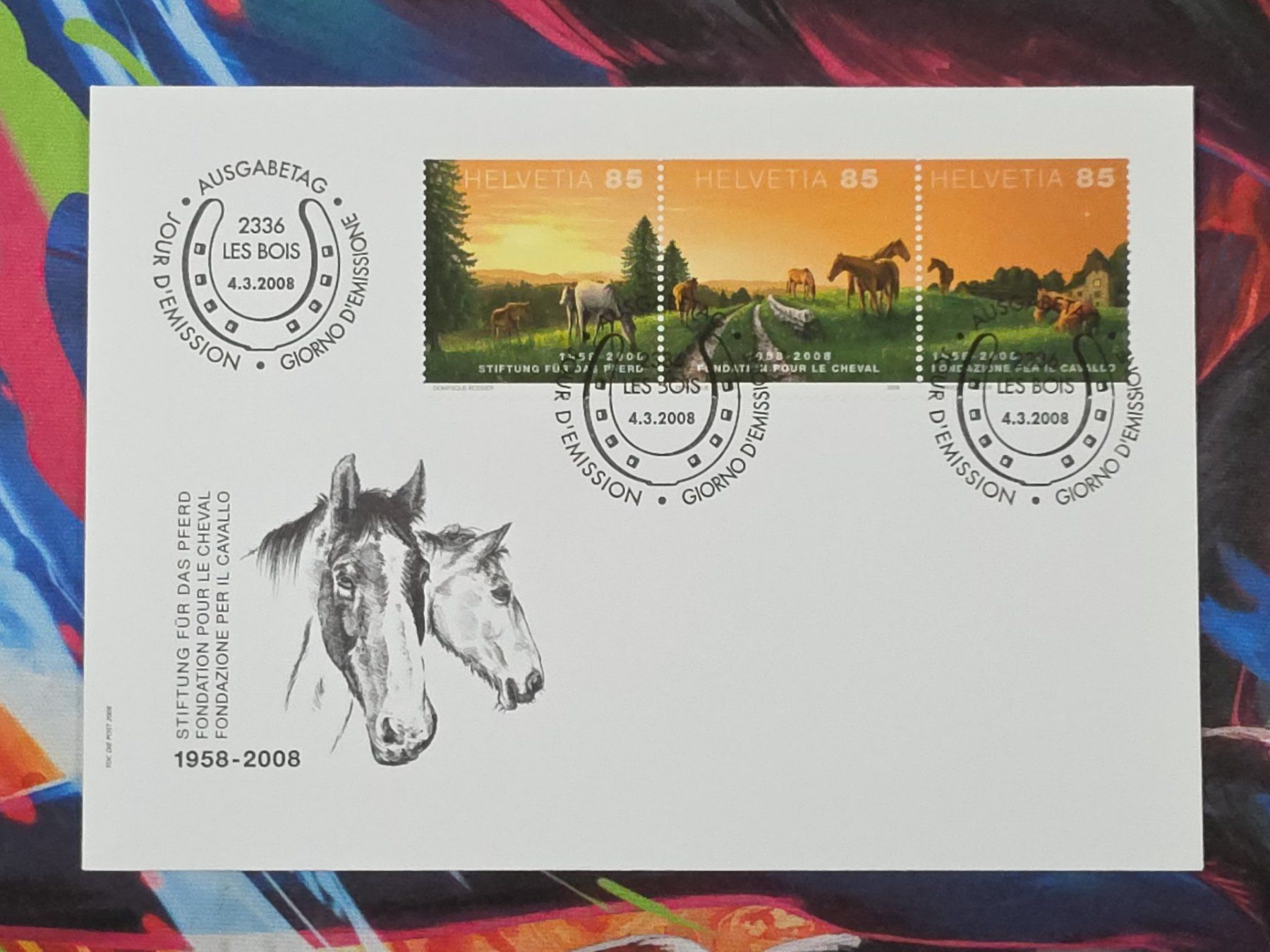 Tutti i francobolli: CL30 Enveloppe + Timbre Suisse 2008 – Usato da Cousset venduto da Patrick_Collections