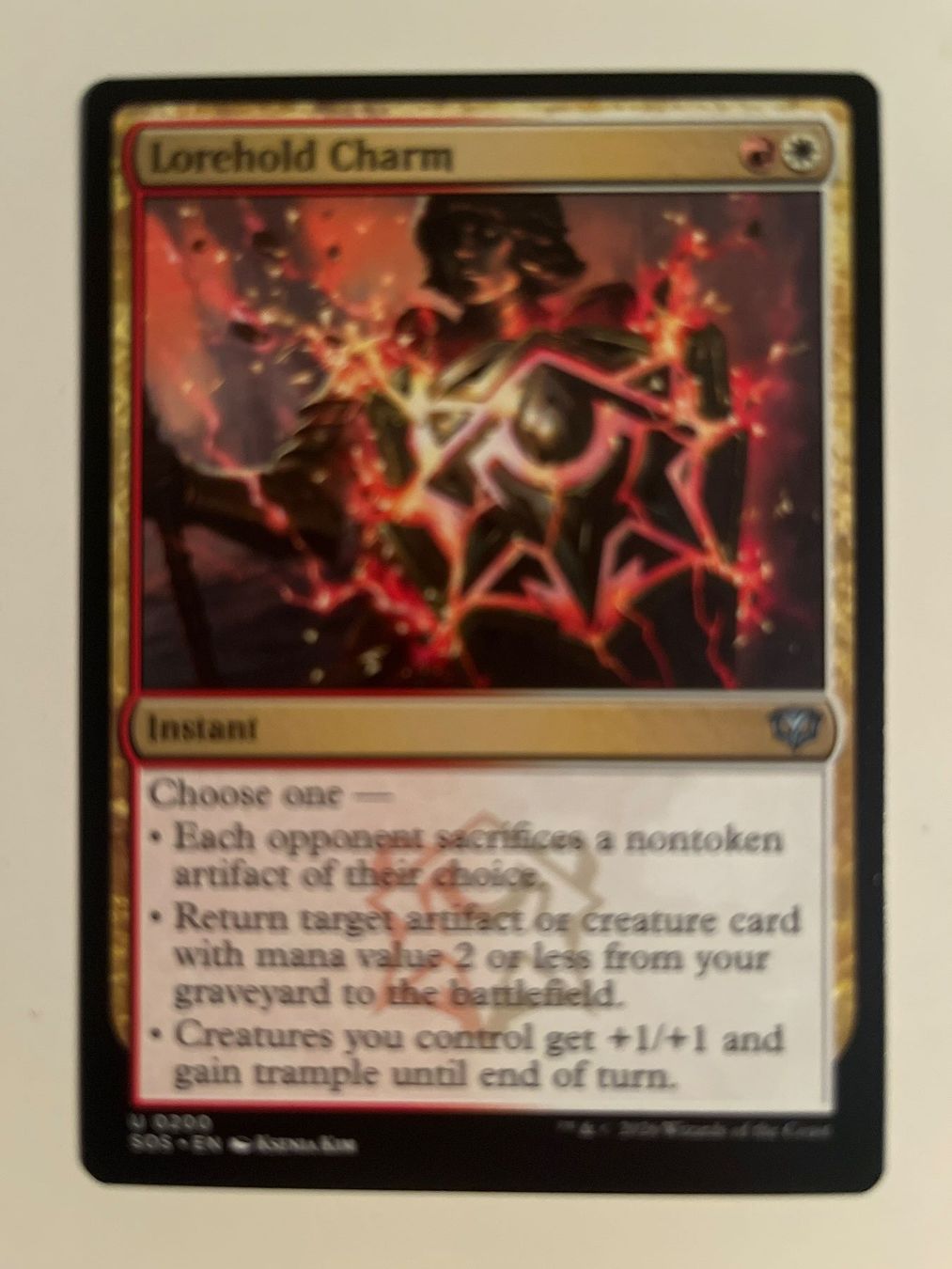 Magic The Gathering Carte collezionabili: 1 x Lorehold Charm - Magic: The Gathering - MtG – Usato da Kriens venduto da Shadi1980