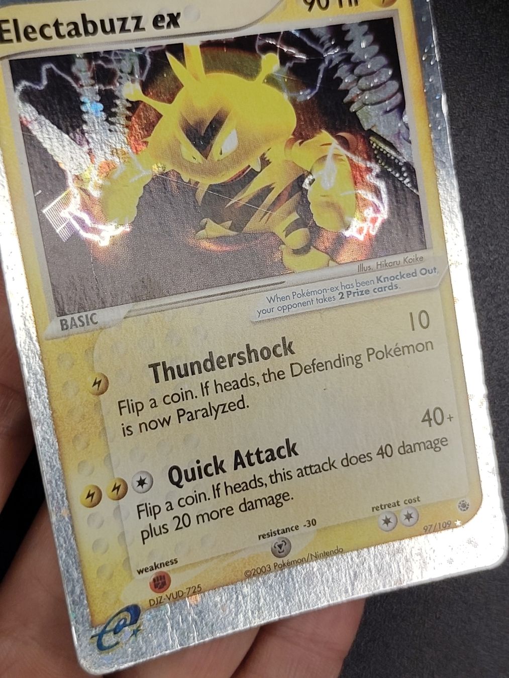 Pokémon Carte collezionabili: Pokémon Karte Electabuzz ex Holo 97/109 Ruby & Saphire Set – Usato da Obergerlafingen venduto da kingslayer4 1