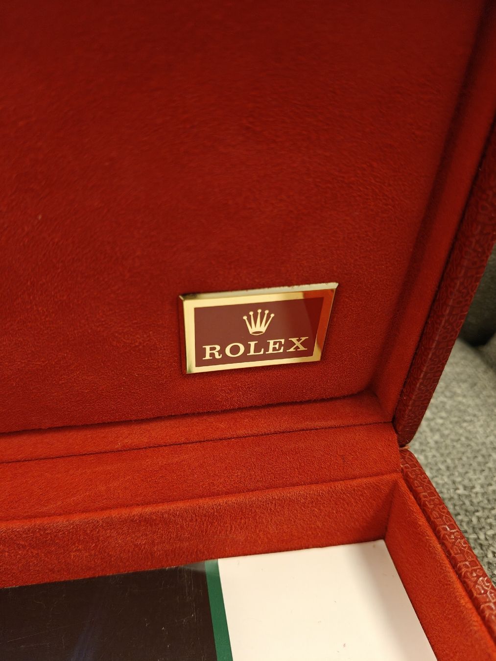 Scatole porta orologi: ROLEX Uhrenbox Original Red Leather Box – Usato da Wangen an der Aare venduto da RetroKontor 3