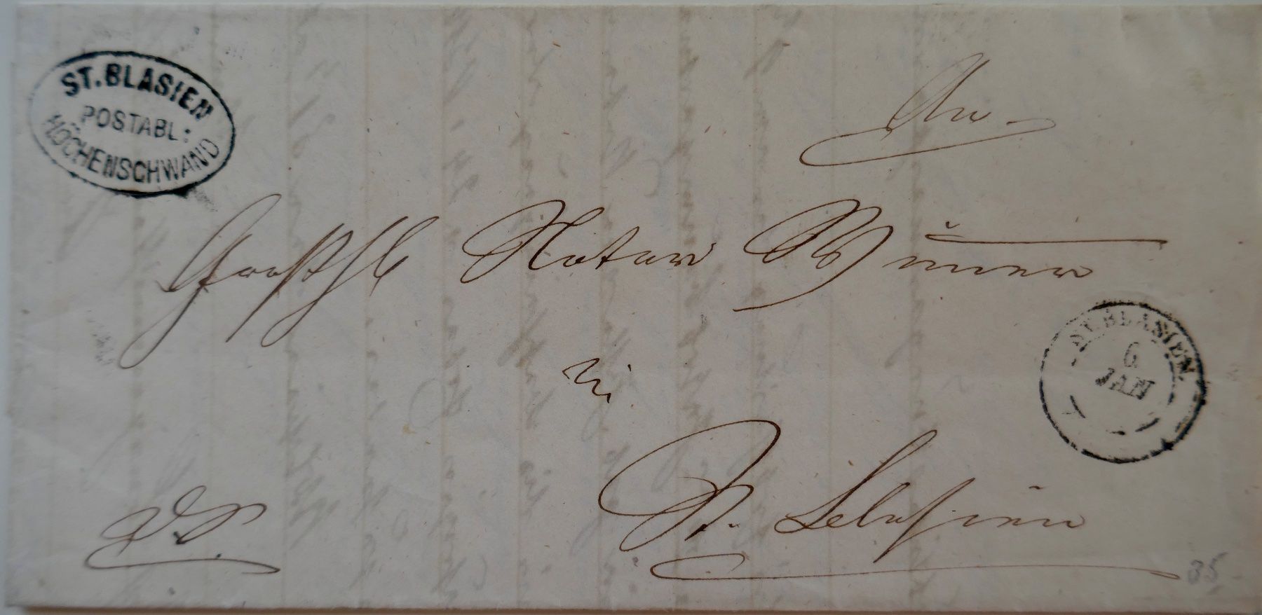 Tous les timbres: Vorphilabrief "St.Blasien Höchenschwand" 1863 – D'occasion à Möhlin par PHILABARTIS 1