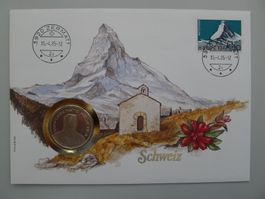 1983: NUMSIBRIEF (Münzbrief) Schweiz Zermatt mit 5-LIEBER !