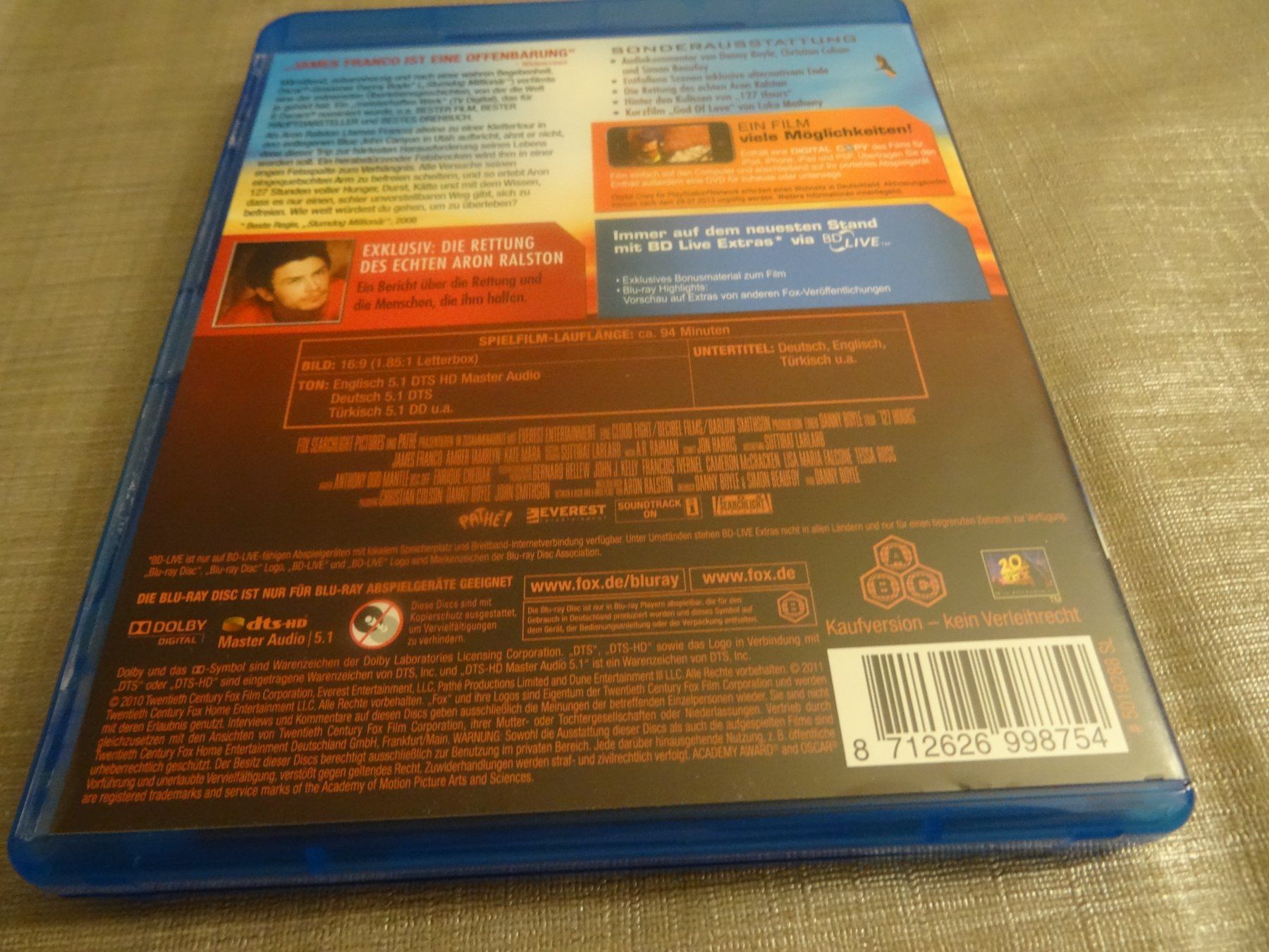 Tutti i DVDs: 127 Hours - Blu-ray, DVD – Usato da Olten venduto da Disc-Verkauf 2