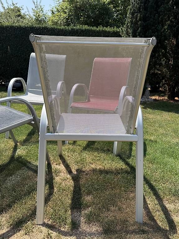 Chaises: 4 Gartenstühle,stapelbar – D'occasion à Weinfelden par ff57 1
