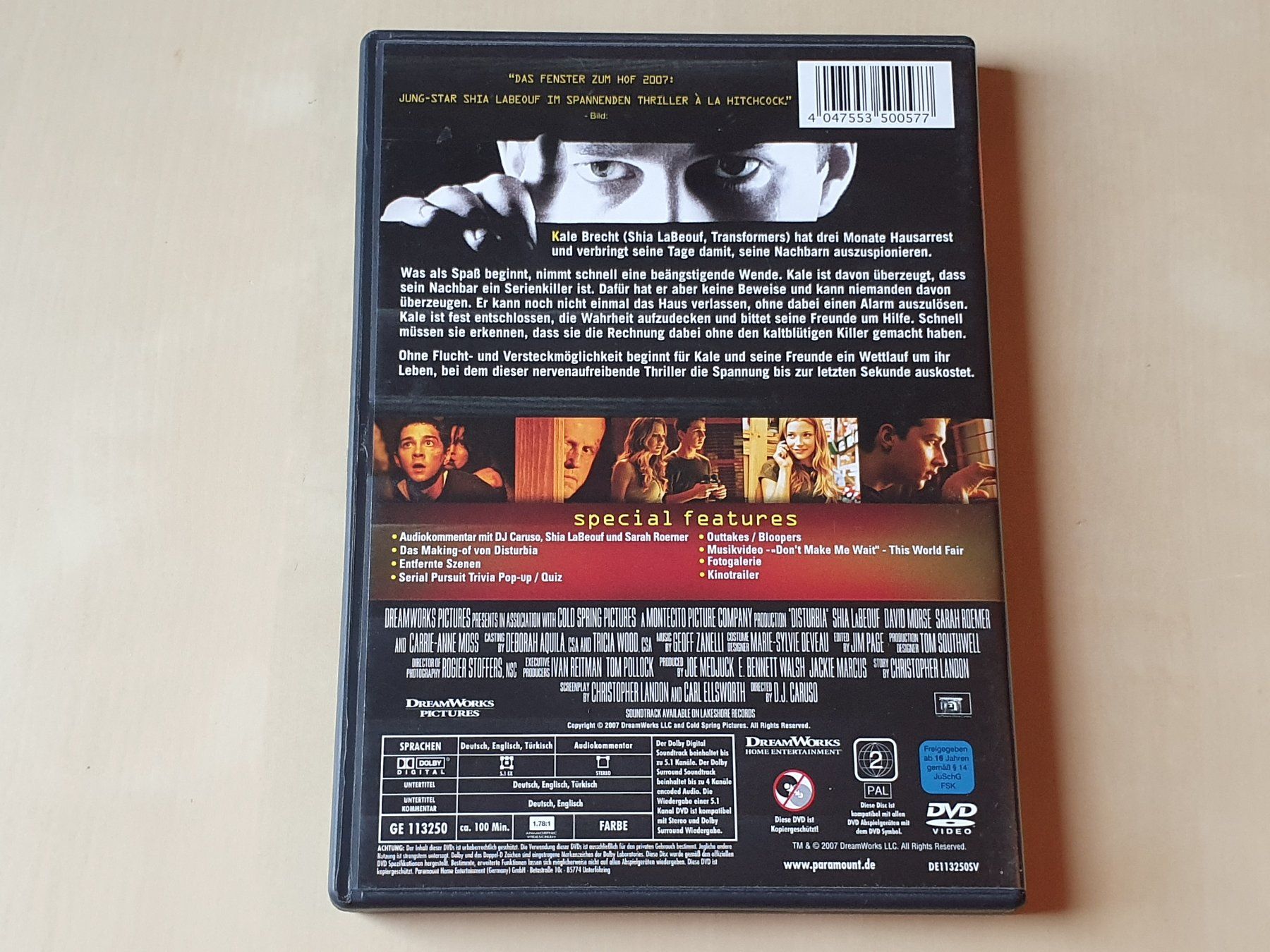 Tutti i DVDs: Disturbia – Usato da Stansstad venduto da collectorsshop 1